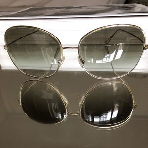 Isabel Marant for Oliver Peoples sunglasses . Green /Gold .